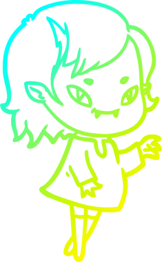 Bir insan tarafından çizilmiş soğuk gradyan çizgi çizimi.