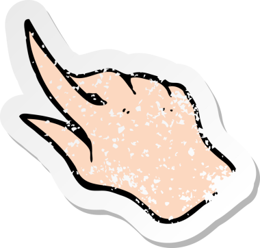 İnsan eliyle çizilmiş bir karikatürün gerilimli yapıştırması.