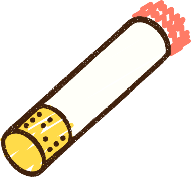 Bir insan tarafından çizilmiş sigara tebeşiri.