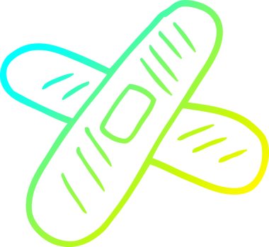 Bir insan tarafından çizilmiş bir karikatürün soğuk gradyan çizimi