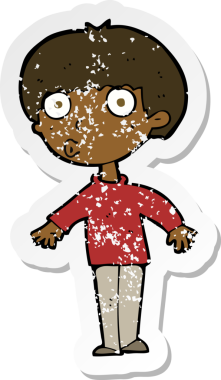 İnsan tarafından çizilmiş bir karikatürün gerilimli yapıştırması.