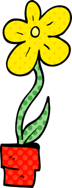 Bir insan tarafından çizilmiş karalama saksısı.