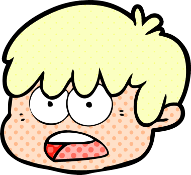 Bir insan tarafından çizilmiş erkek yüzü.