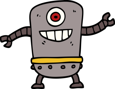 Bir insan tarafından çizilmiş karalama robotu.