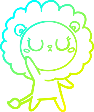 Bir insan tarafından çizilmiş karikatür aslanı çizimi.