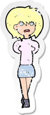 Bir insan tarafından çizilmiş bir karikatürün gerilimli çıkartması.