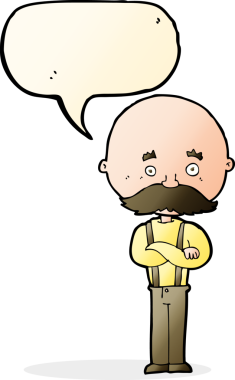 Bir insan tarafından çizilmiş konuşma baloncuğu olan karikatür büyükbaba.