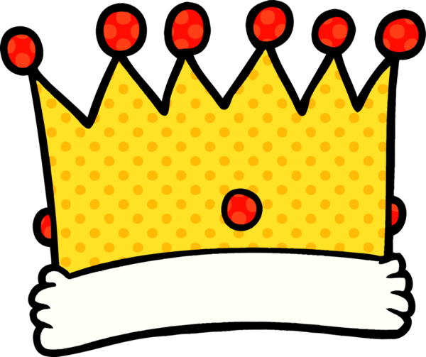 Bir insan tarafından çizilmiş karikatür tacı