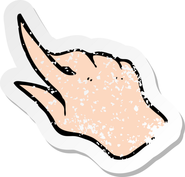 İnsan eliyle çizilmiş bir karikatürün gerilimli yapıştırması.