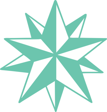 Bir insan tarafından çizilmiş bir yıldızın ikonik dövme şekli