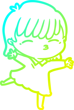 Bir insan tarafından çizilmiş bir karikatür kadın çizimi.