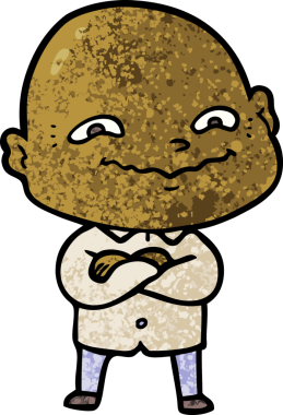 Bir insan tarafından çizilmiş ürkütücü bir çizgi film.