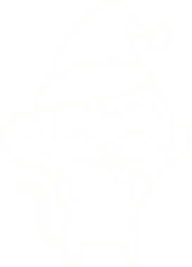 Bir insan tarafından çizilen Noel Maymun Tebeşiri