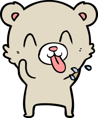 Bir insan tarafından çizilmiş bir çizgi film karakteri.