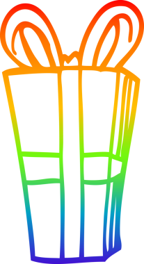 gökkuşağı gradyan çizimi bir insan tarafından çizilmiş bir çizgi film