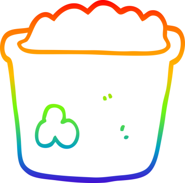 gökkuşağı gradyan çizgisi bir insan tarafından çizilmiş bir toprak karikatürü.