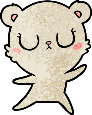 Bir insan tarafından çizilmiş bir çizgi film karakteri.