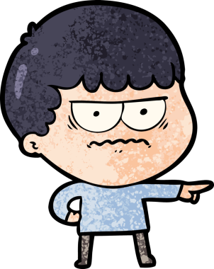 Bir insan tarafından çizilmiş rahatsız bir adam.