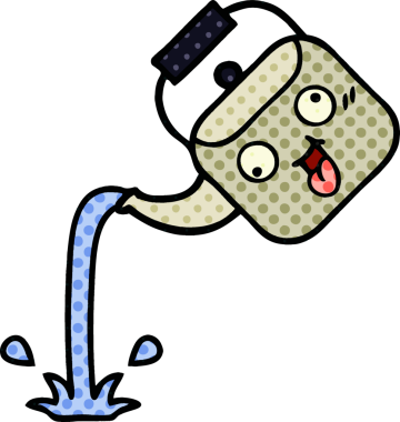 Bir insan tarafından çizilmiş bir çaydanlık çizgi filmi.