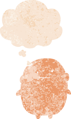 Düşünce baloncuğu ve grunge ile çizgi film insanı bir insan tarafından çizilmiş tedirgin geçmiş dokular