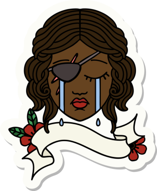 Bir insan tarafından çizilmiş düzenbaz bir karakterin çıkartması.