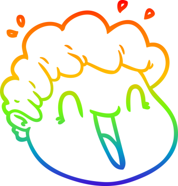 gökkuşağı gradyan çizgi çizimi bir insan tarafından çizilmiş bir erkek yüzü