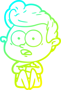 Bir insan tarafından çizilmiş soğuk çizgi çizgi film karakteri.