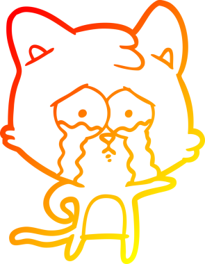 Bir insan tarafından çizilmiş, ağlayan bir karikatür çizimi.