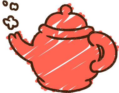 Bir insan tarafından çizilen Çaydanlık Tebeşiri