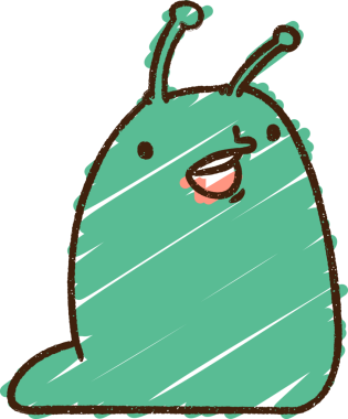 Bir insan tarafından çizilen Sümüklüböcek Tebeşiri