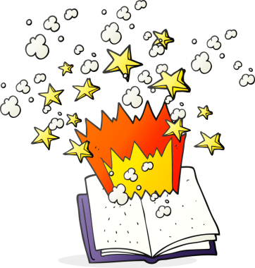 Bir insan tarafından çizilmiş serbest çizim büyü kitabı.