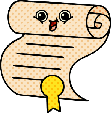 bir insan tarafından çizilmiş bir sözleşmenin çizgi roman tarzı