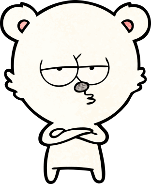 Bir insan tarafından çizilmiş kutup ayısı karikatürü