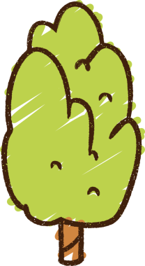 Bir insan tarafından çizilen Ağaç Tebeşiri