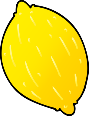 bir insan tarafından çizilmiş limonun gradyan çizimi