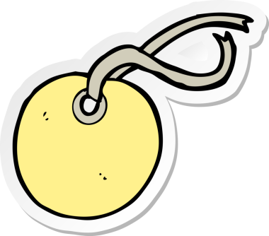 Bir insan tarafından çizilmiş karikatür bagaj etiketi.