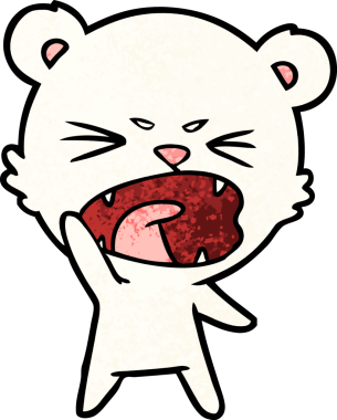 Bir insan tarafından çizilmiş kutup ayısı karikatürü