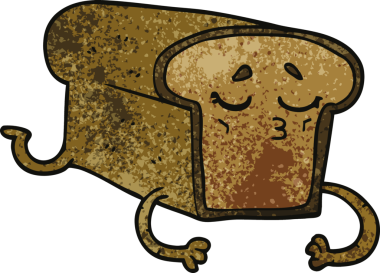 Bir insan tarafından çizilmiş bir ekmek karalaması.