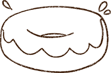 Bir insan tarafından çizilmiş buzlu çörek kömürü.