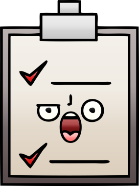 Bir insan tarafından çizilmiş bir kontrol listesinin gölgelendirilmiş çizimi