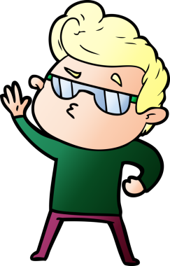 Bir insan tarafından çizilmiş havalı bir çizgi film.