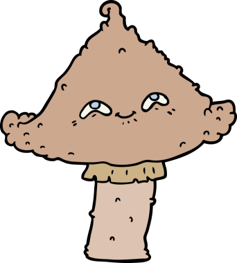 Bir insan tarafından çizilmiş bir mantar.