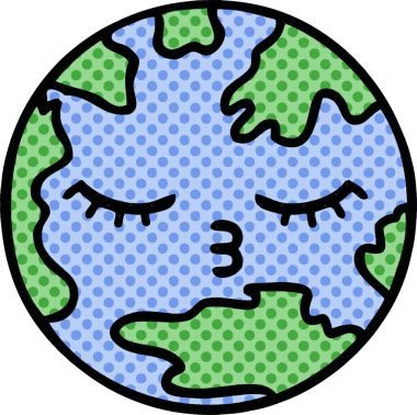 Bir insan tarafından çizilmiş bir gezegenin çizgi romanı.