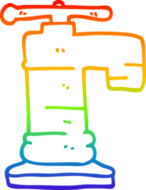 bir insan tarafından çizilmiş bir karikatür musluğunun çizimi