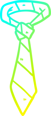 Bir insan tarafından çizilmiş çizgili bir ofis kravatının soğuk gradyan çizgisi