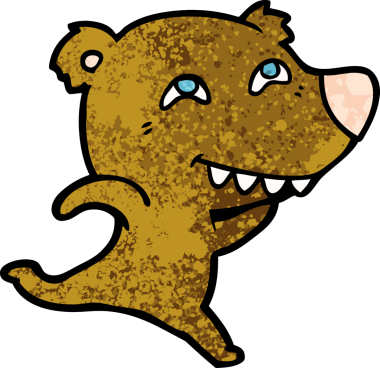 Bir insan tarafından çizilmiş bir çizgi film karakteri.