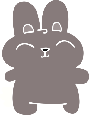 Bir insan tarafından çizilmiş gri tavşan.