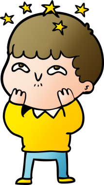 çizgi film bir insan tarafından çizilmiş hayret verici çocuk.