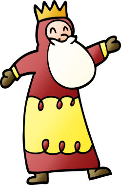 karikatür bilge kral bir insan tarafından çizilmiş