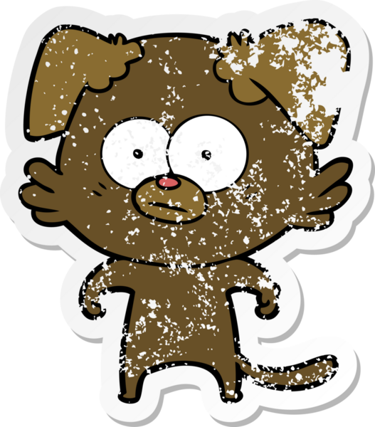 Bir insan tarafından çizilmiş sinirli bir köpek karikatürü.